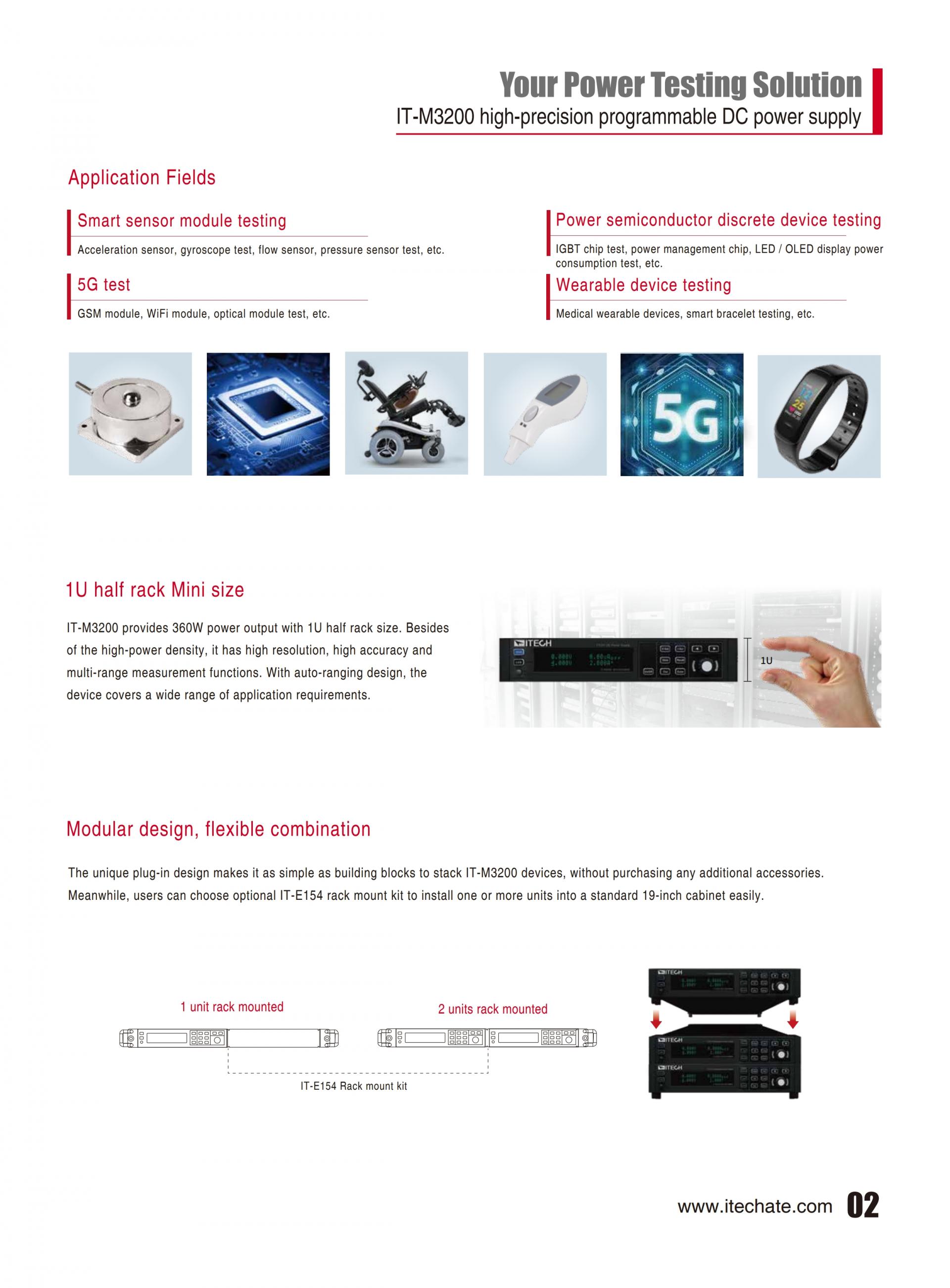 ITECH IT-M3200 초소형 고정밀 DC파워 (½ 1u, 100~360W)