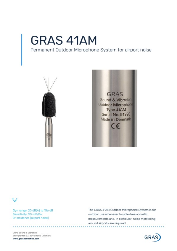 GRAS 41AM 공항소음측정용 고정식 실외마이크시스템