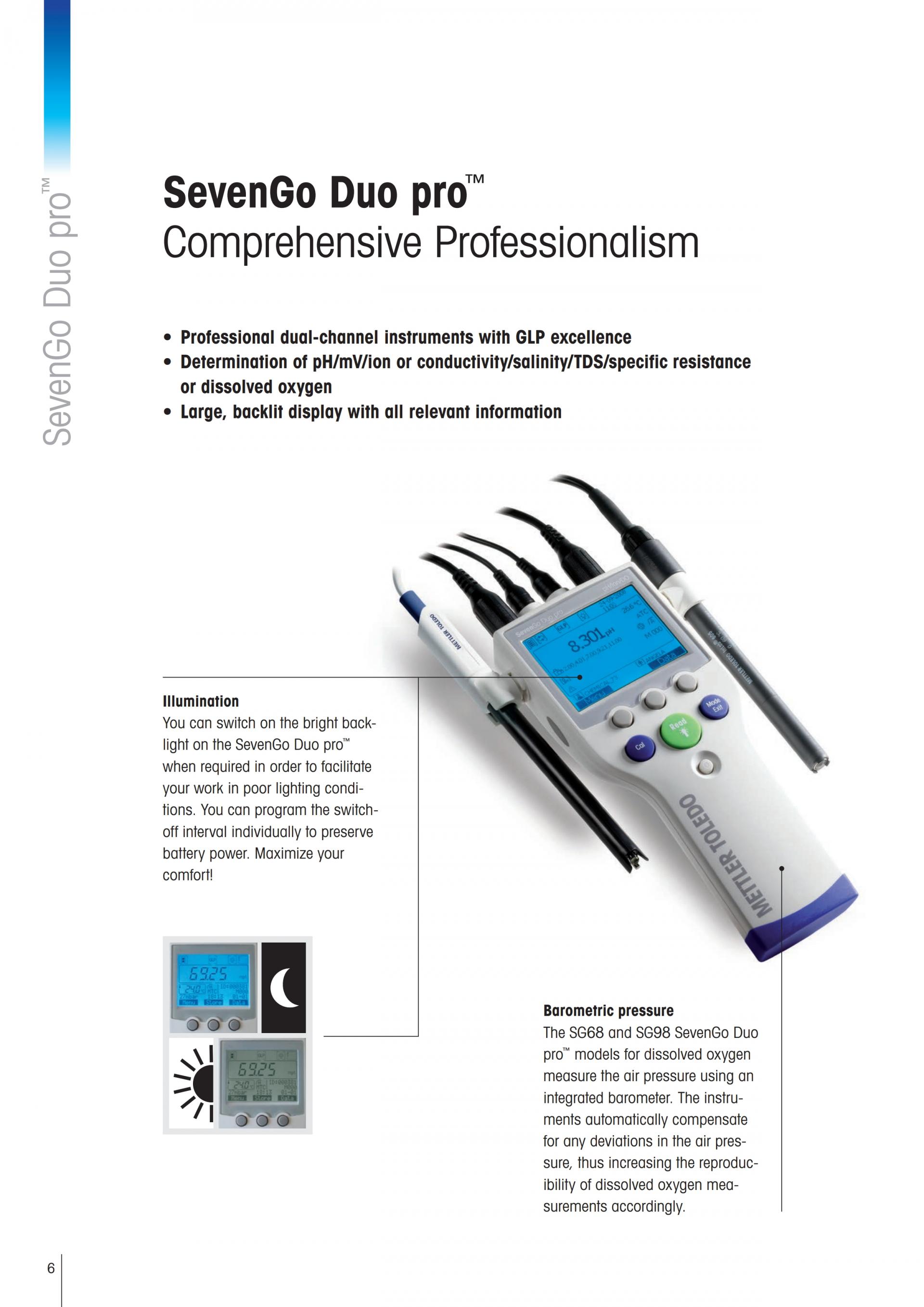 METTLER TOLEDO SevenGo & SevenGo Duo 휴대용 pH 측정기