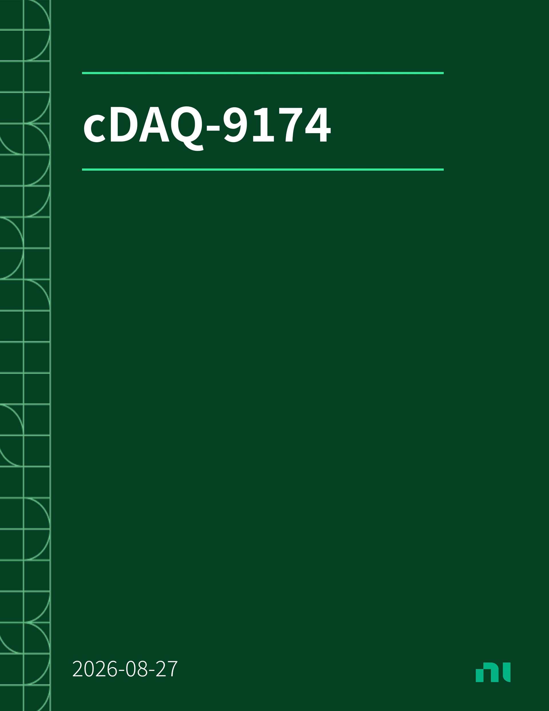 NI cDAQ-9174 데이터시트 1페이지