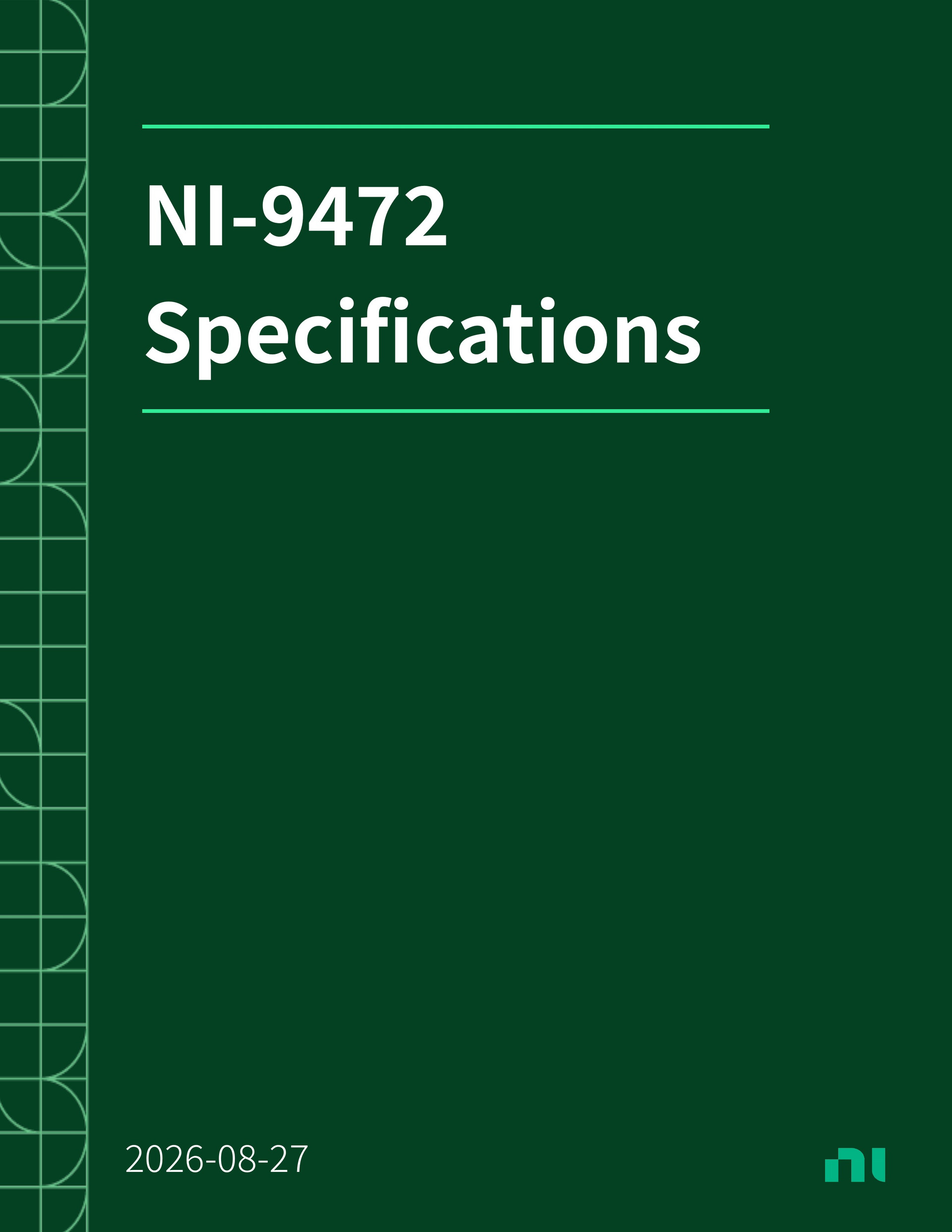 NI-9472 데이터시트 1페이지