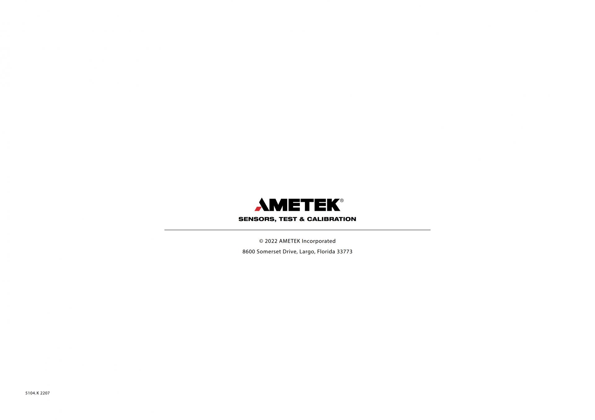 AMETEK Type T 압력 비교기 (SYSTEM F)