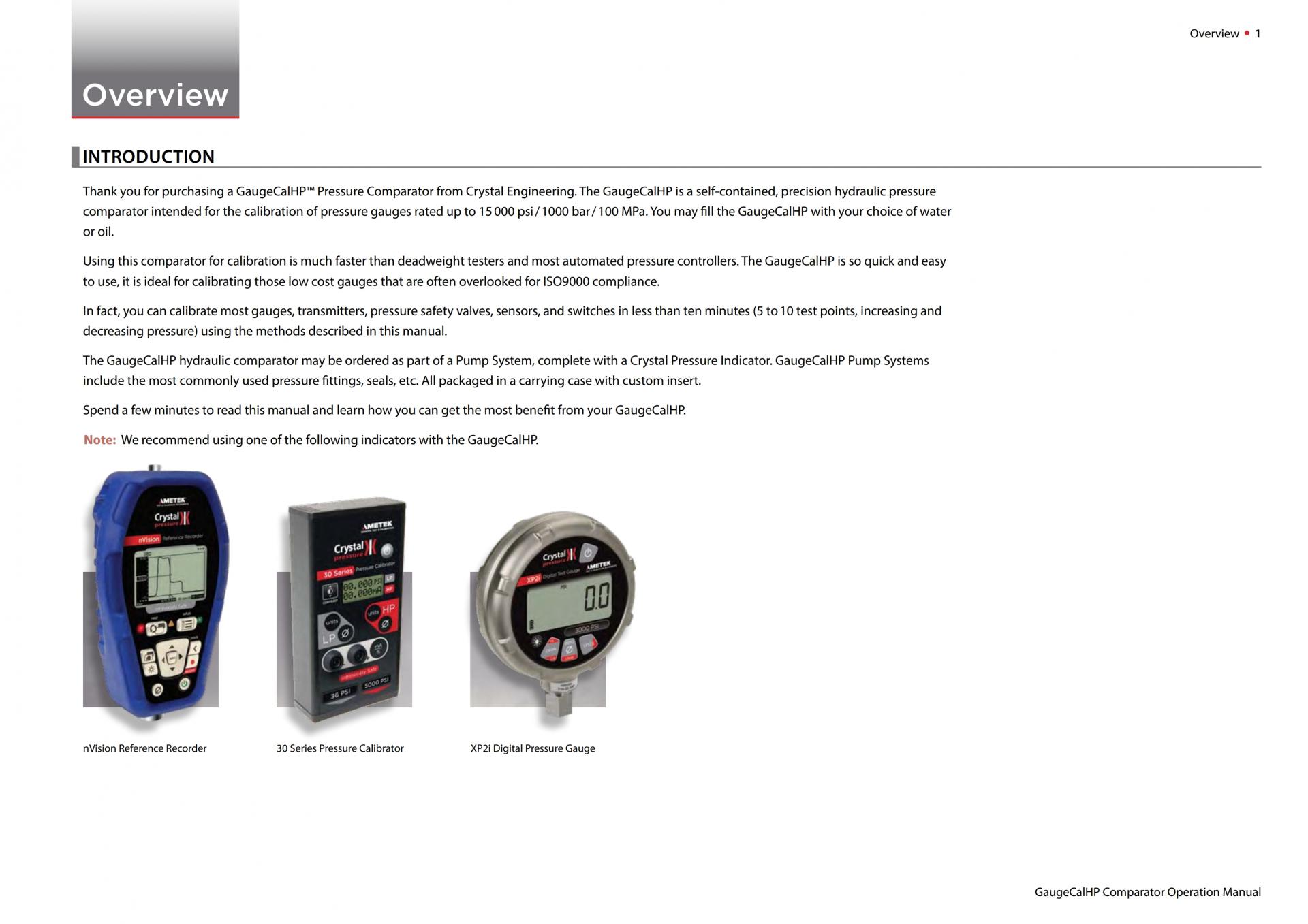 AMETEK GaugeCalHP 비교기 (System G)