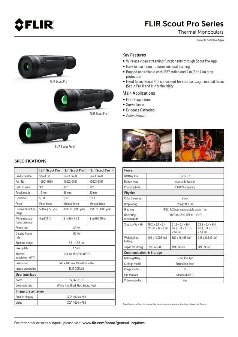 FLIR FLIR Scout Pro III 열화상 모노큘러