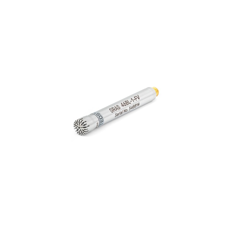 GRAS 46BL-1-FV 1/4인치 CCP 압력형 표준 마이크로폰 세트, 고감도, 전면 통기형