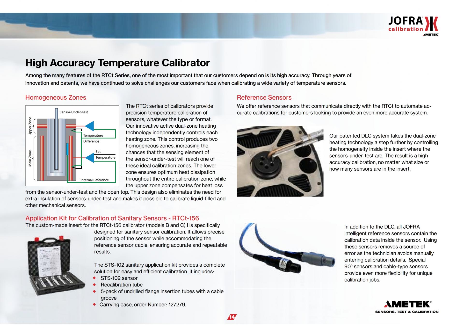 AMETEK RTCt SERIES 기준 온도 교정기 (-100°C ~ +700°C)