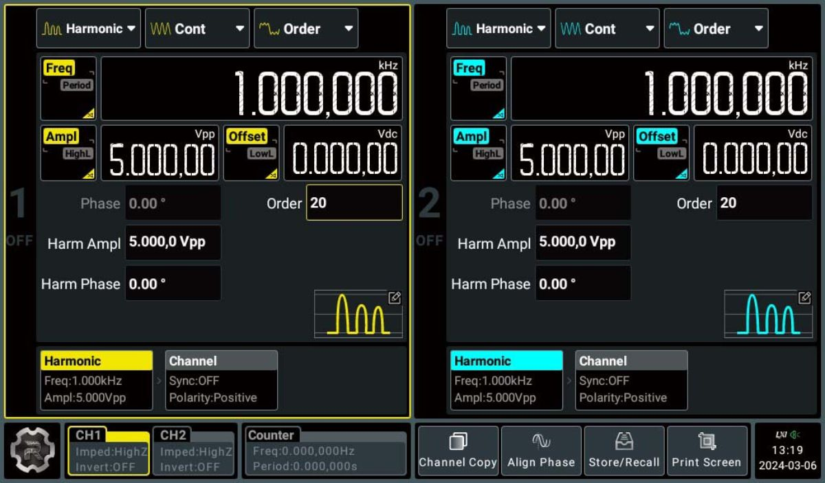 RIGOL DG800 Pro SERIES 임의파형발생기