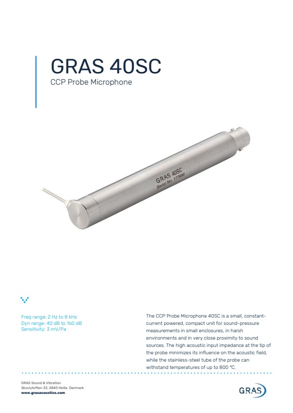 GRAS 40SC CCP 프로브 마이크