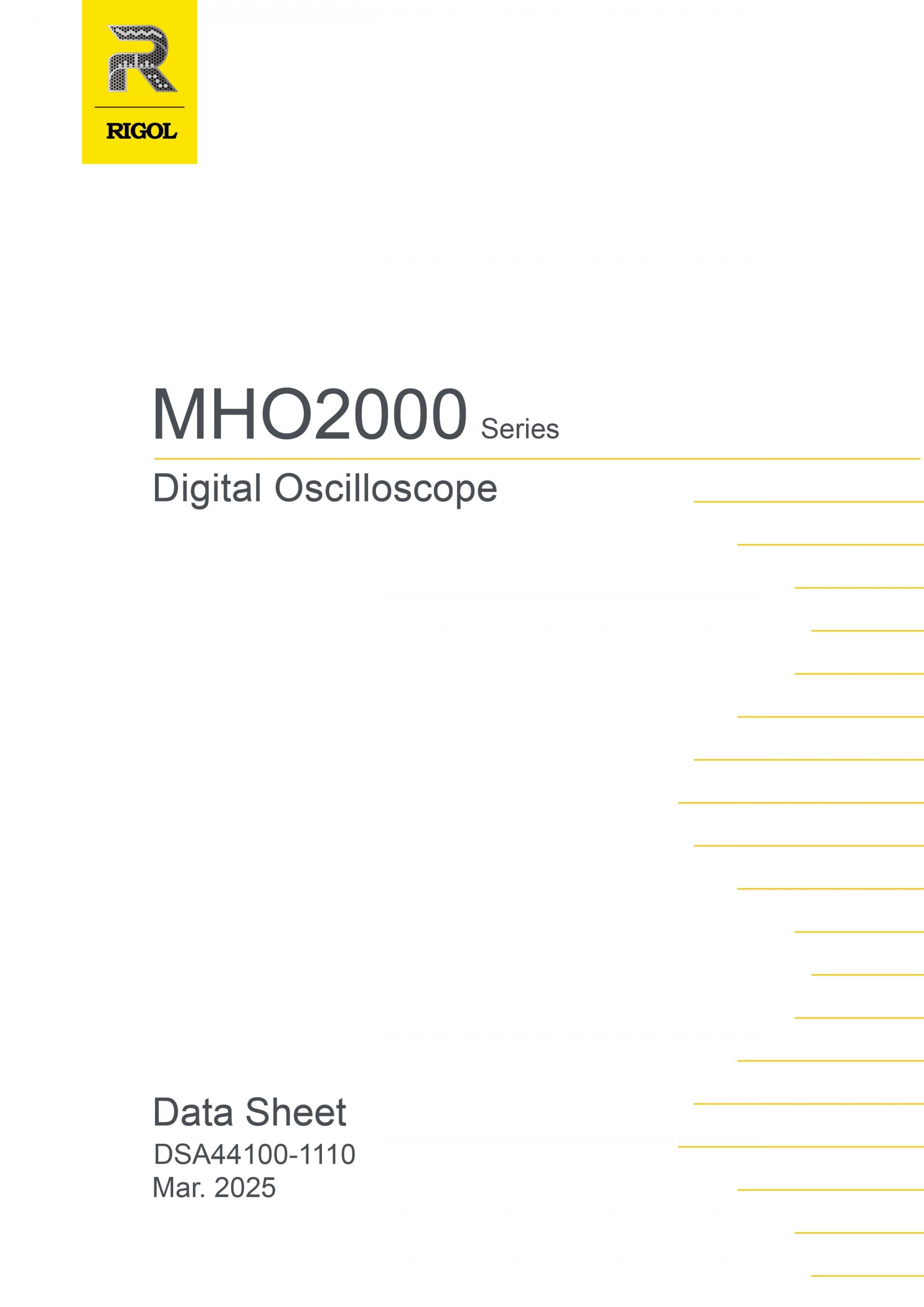 RIGOL MHO2000 SERIES 오실로스코프