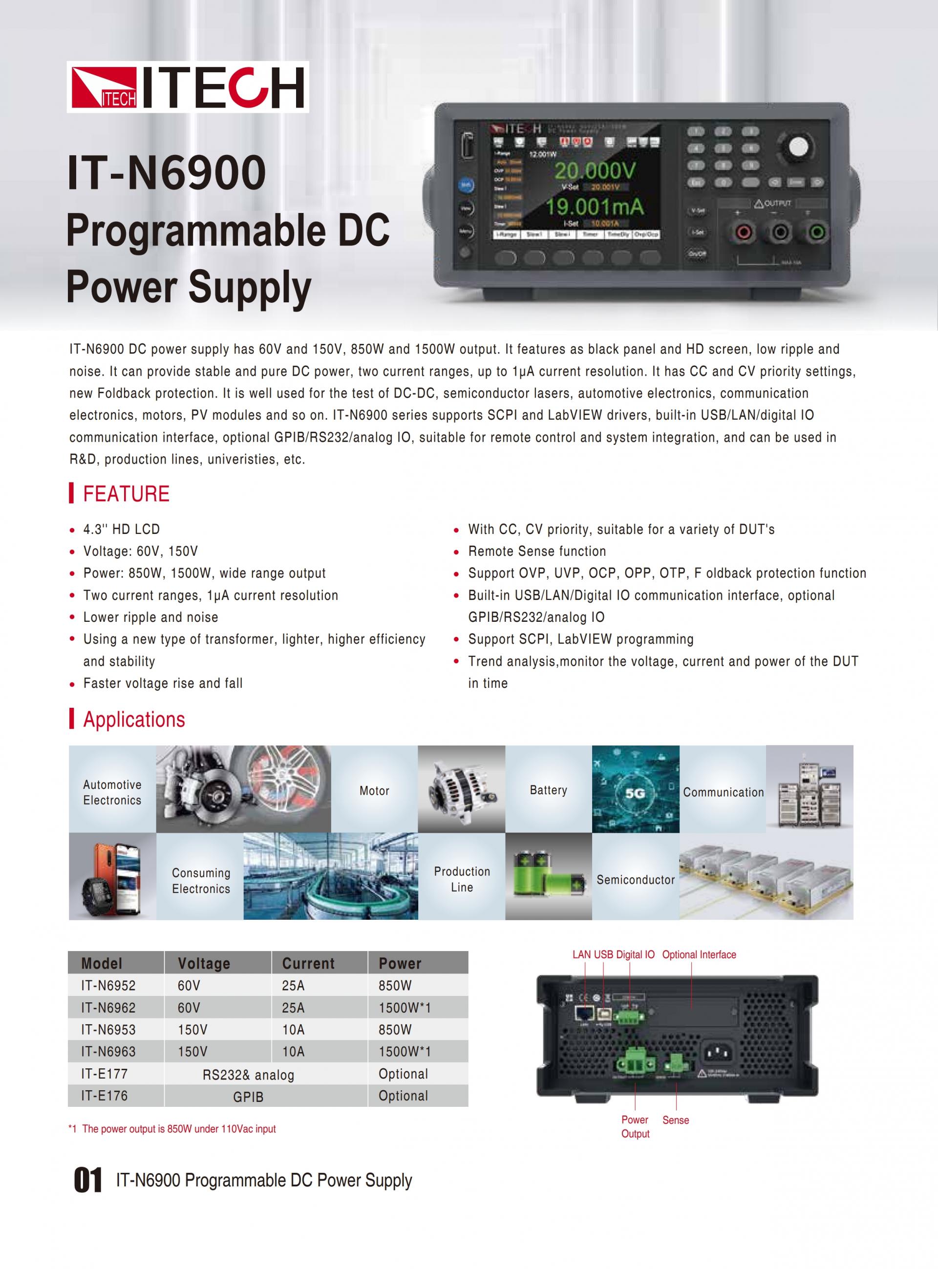 ITECH IT-N6900 프로그래머블 DC 파워