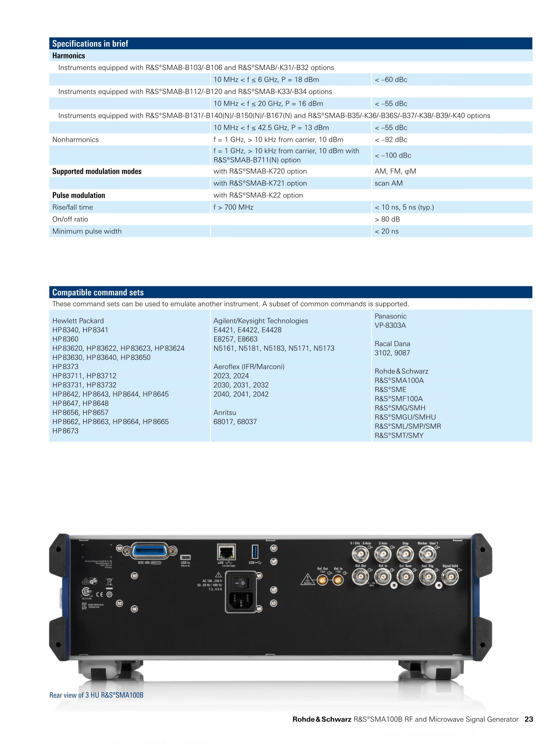 ROHDE & SCHWARZ 로데슈바르츠 SMA100B RF 및 Microwave 신호 발생기 ☆ 가격문의