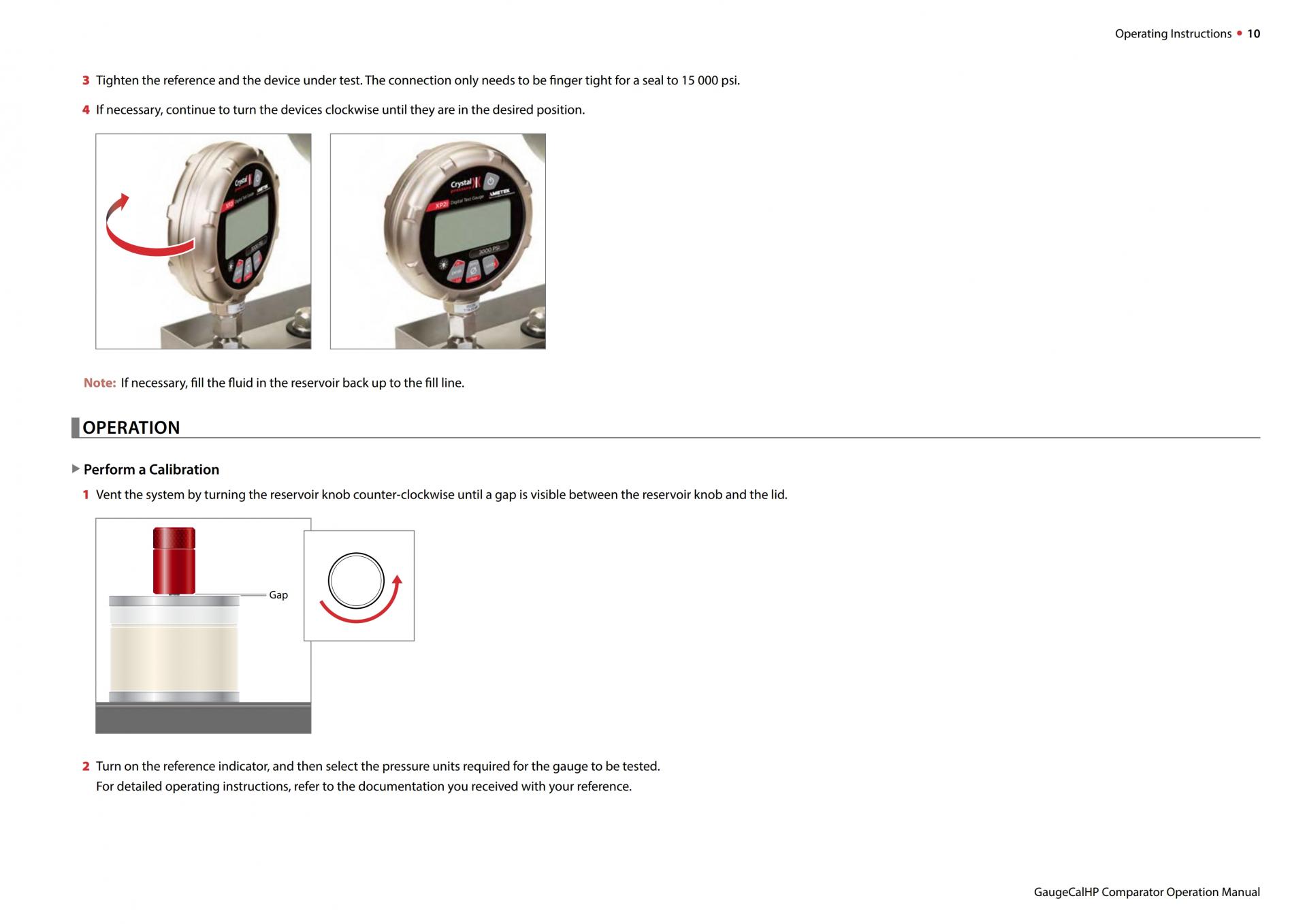 AMETEK GaugeCalHP 비교기 (System G)