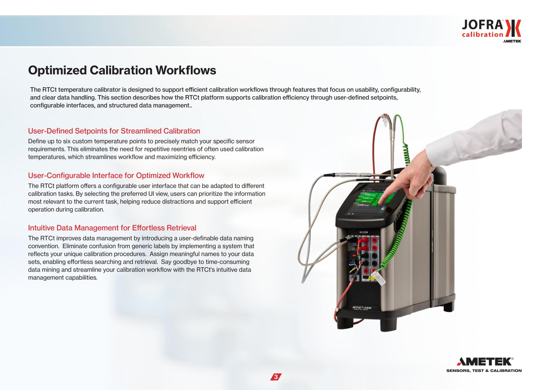 AMETEK RTCt SERIES 기준 온도 교정기 (-100°C ~ +700°C)