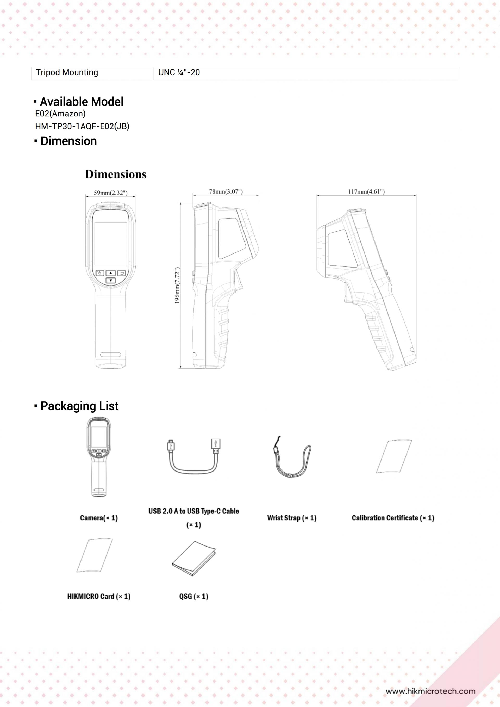 HIKMICRO E02 휴대용 열화상카메라