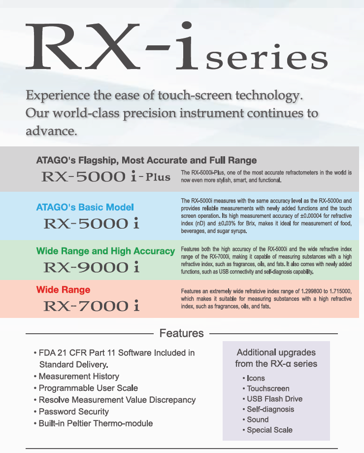 ATAGO RX-5000i 플래그십 자동 디지털 굴절계