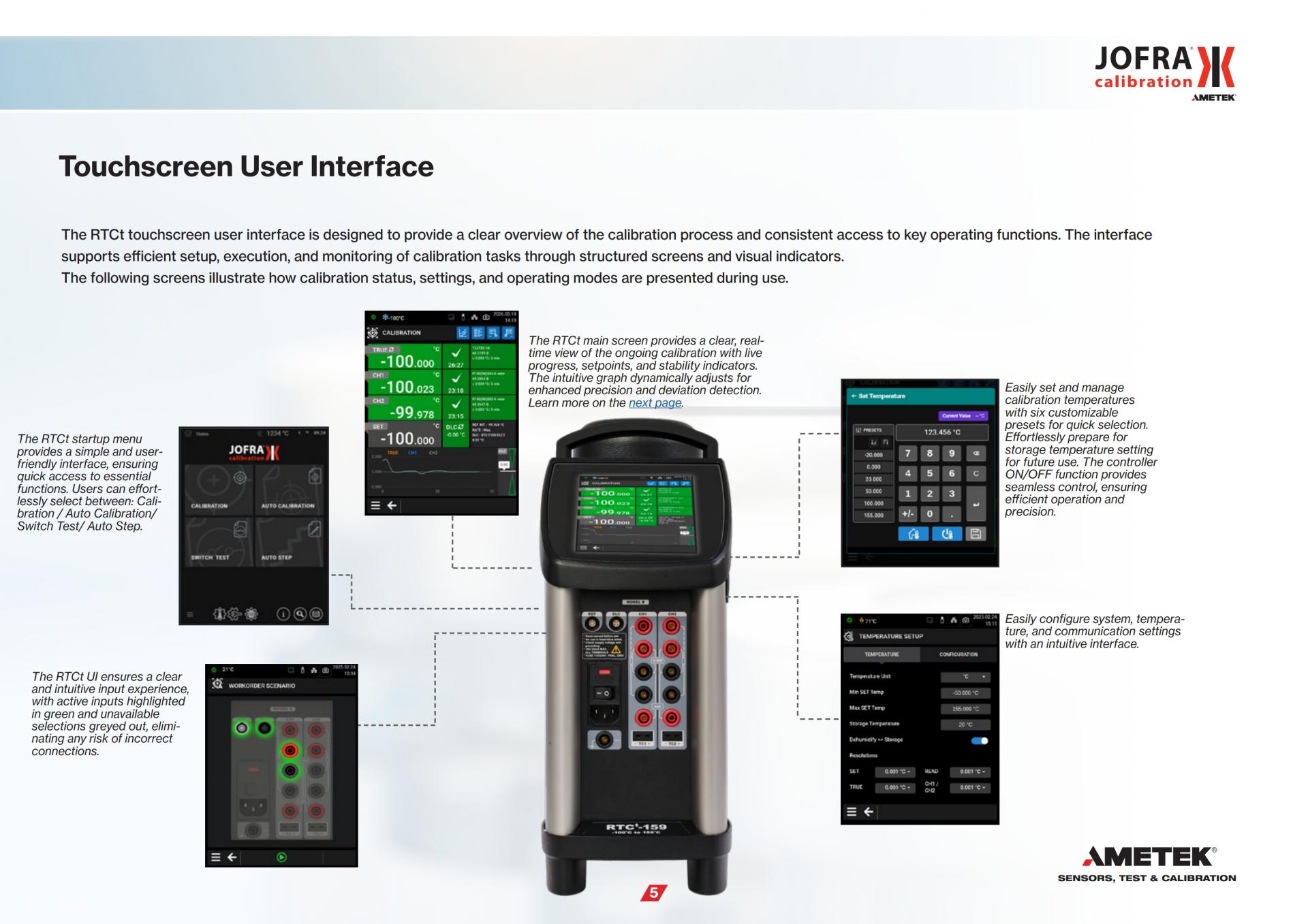 AMETEK RTCt SERIES 기준 온도 교정기 (-100°C ~ +700°C)