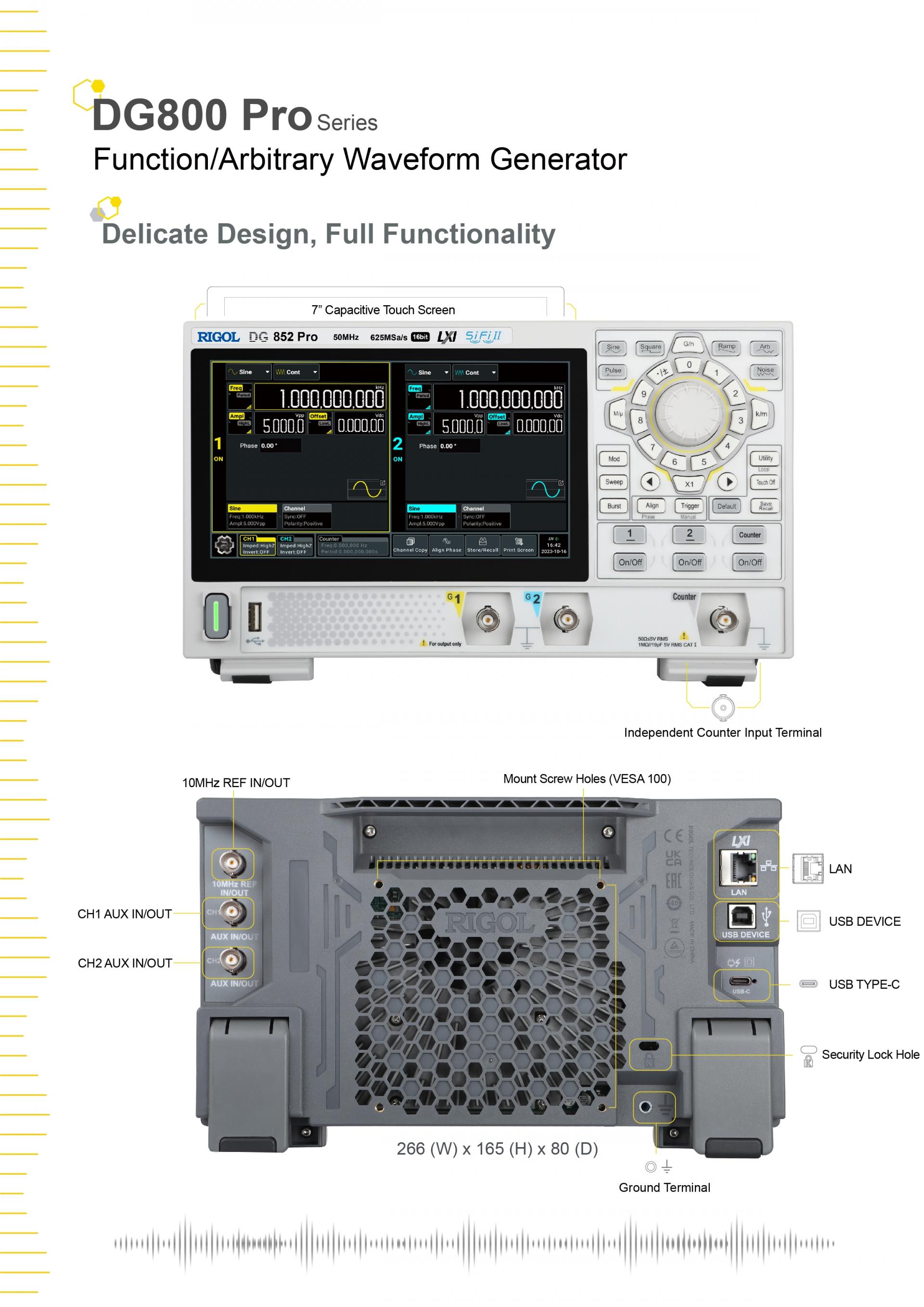 RIGOL DG800 Pro SERIES 임의파형발생기