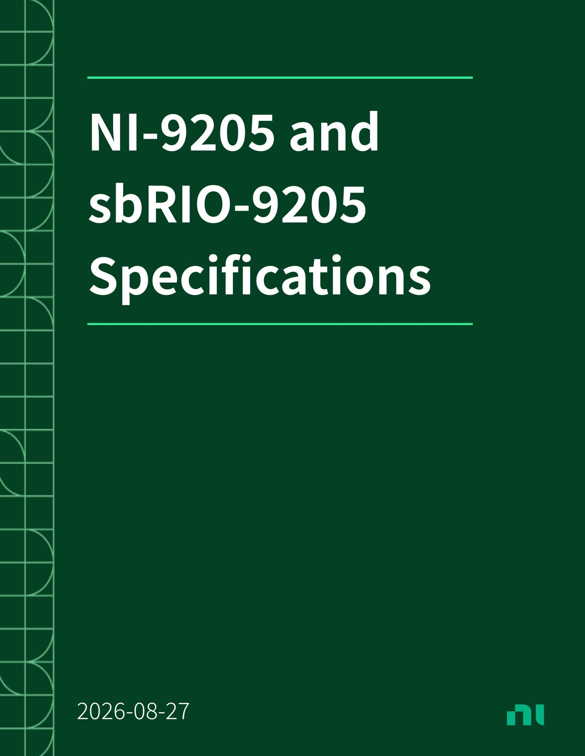 NI-9205 데이터시트 1페이지