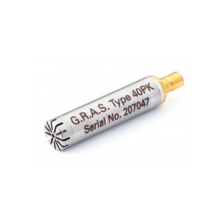 GRAS 40PK CCP 자유음장 QC 마이크, 짧은형