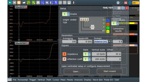 ROHDE & SCHWARZ 로데슈바르츠 TDR/TDT ANALYSIS 오실로스코프 소프트웨어