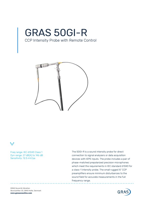 GRAS 50GI-R 원격제어 CCP 강도측정프로브