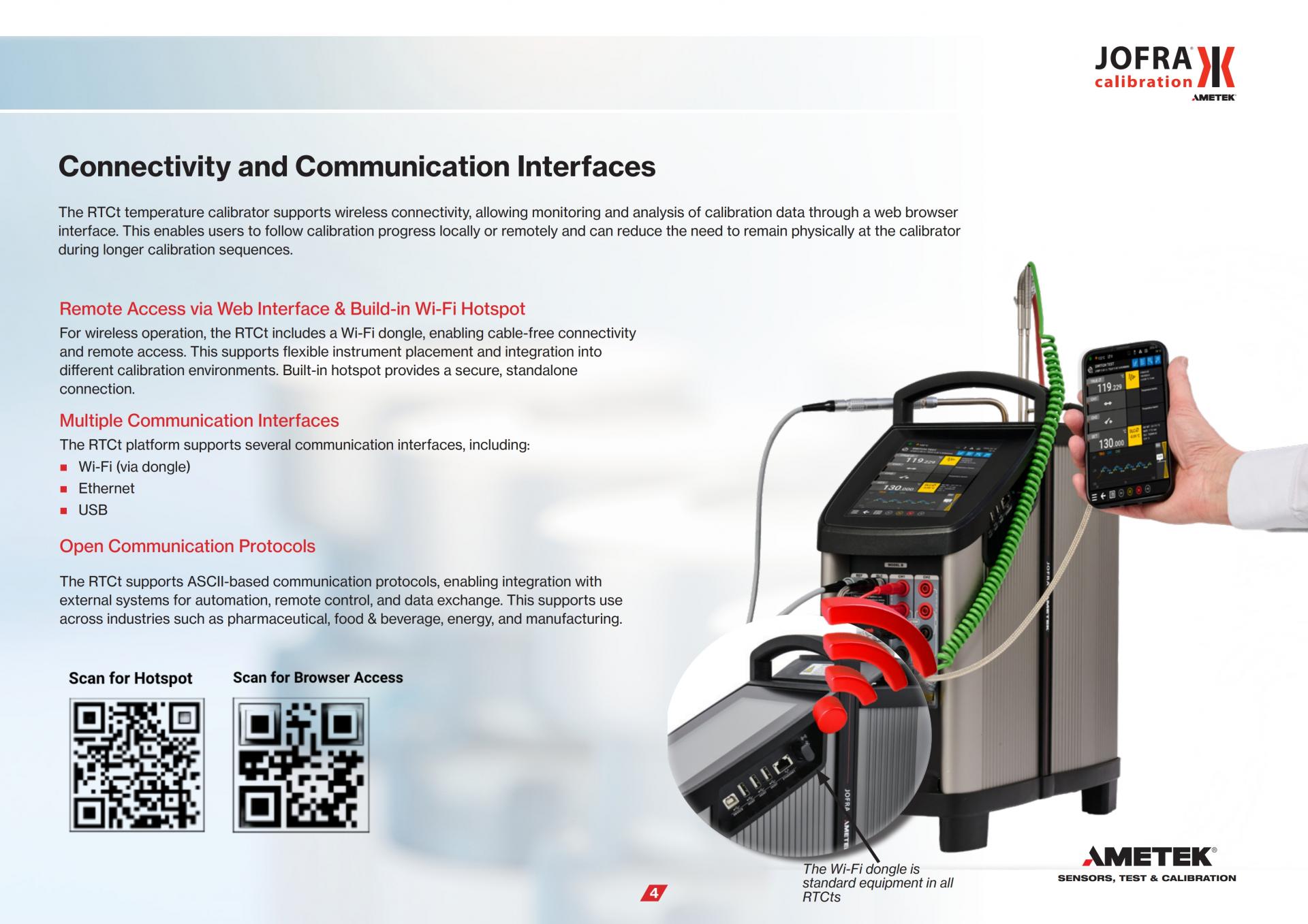 AMETEK RTCt-700 고온 기준 교정기 (33°C ~ 700°C)