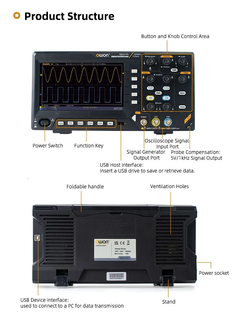 OWON SDS200 SERIES 디지털 오실로스코프