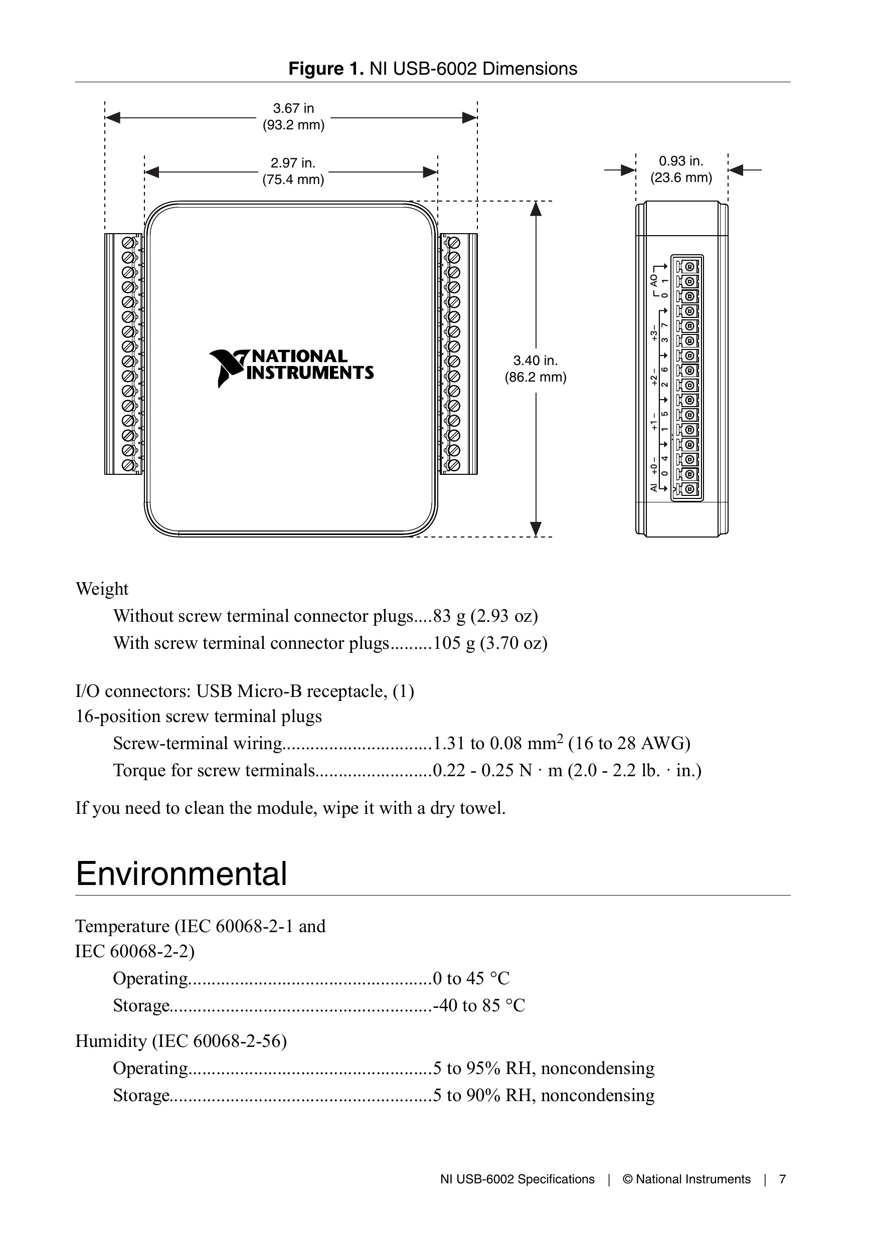NI USB-6002 데이터시트 7페이지