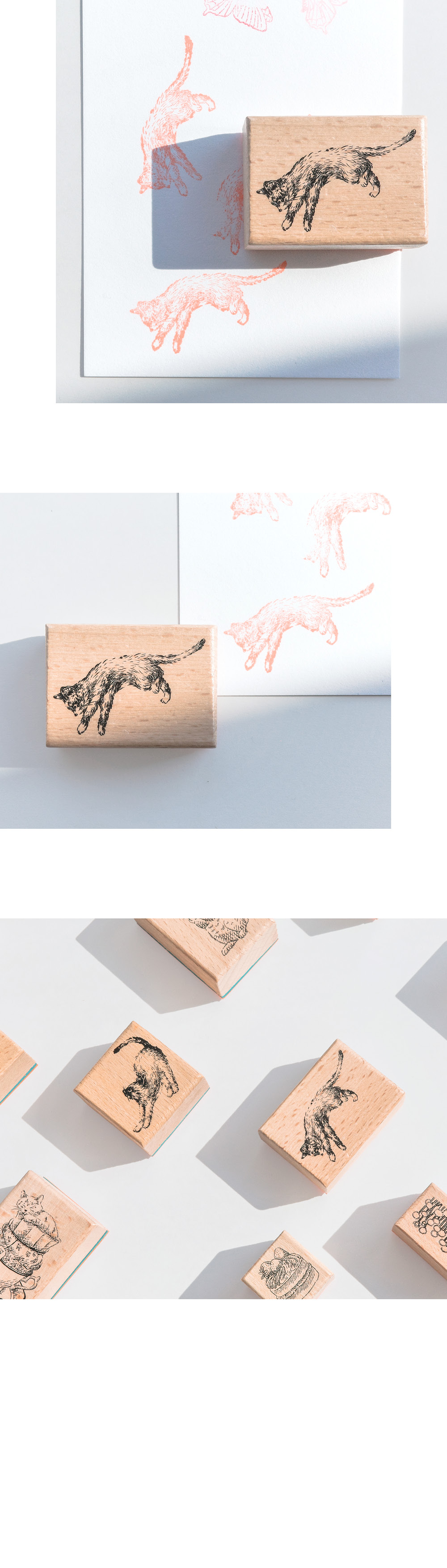 Wood rubber stamp : Interlude (2 Designs)