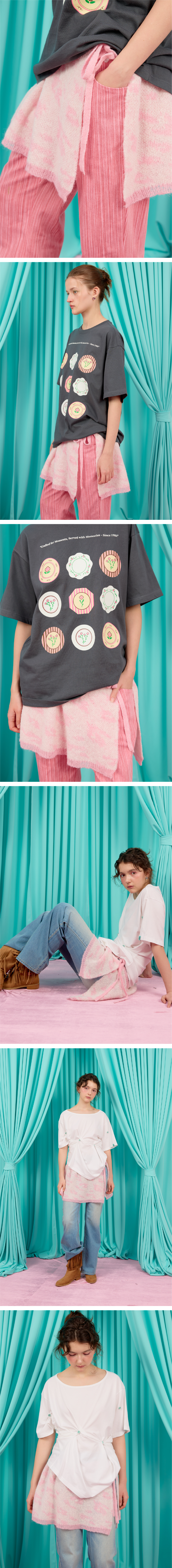 MUSINSA公式 | HERETIC HERETIC LEOPARD KNIT WRAP SKIRT / pink