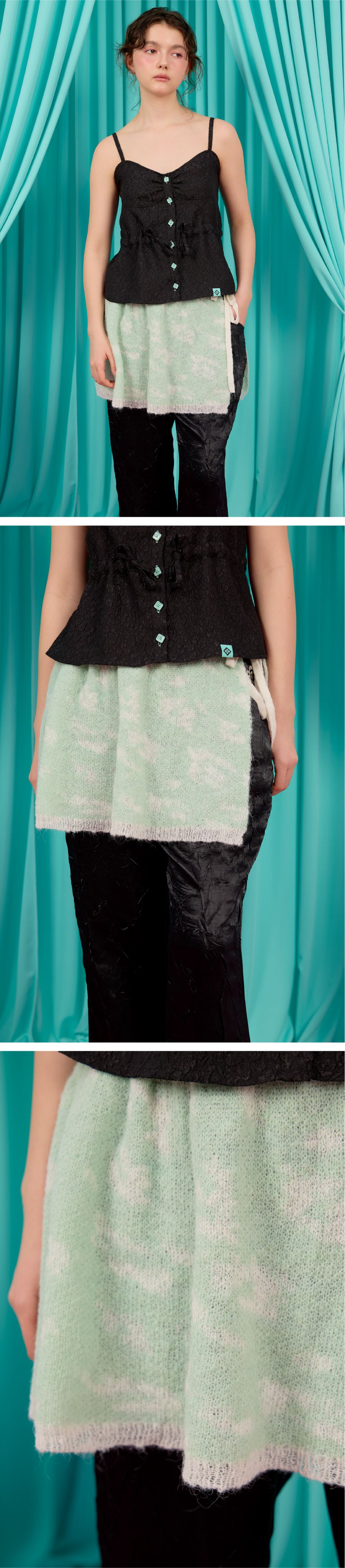 ★2025SS新作★HERETIC★HERETIC LEOPARD KNIT WRAP SKIRT ☆2025SS新作☆HERETIC☆HERETIC LEOPARD KNIT WRAP SKIRT