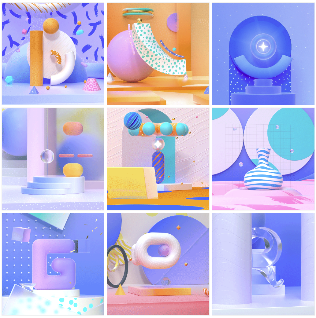 3D 모션그래픽 작업물