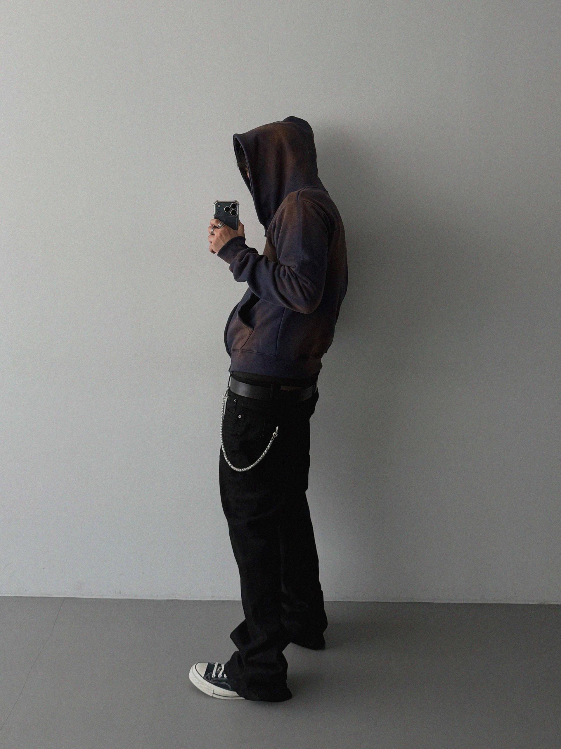 Washington crop hoodie zip-up