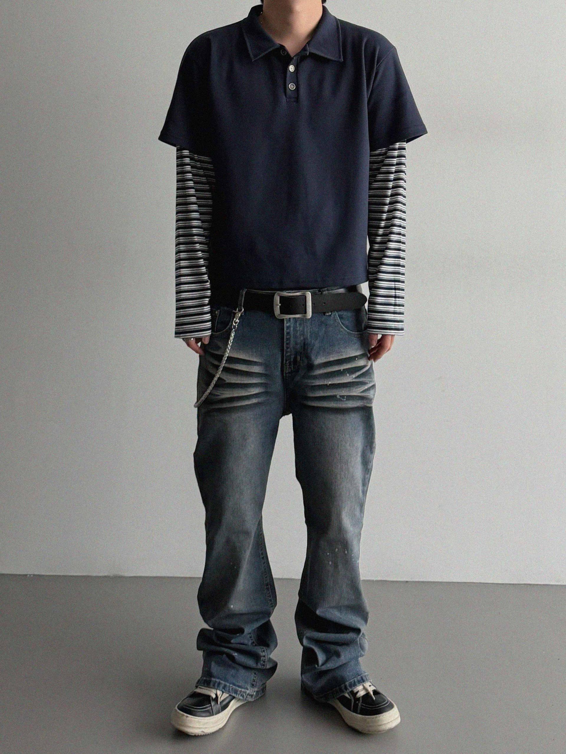 Shadow layered crop PK t
