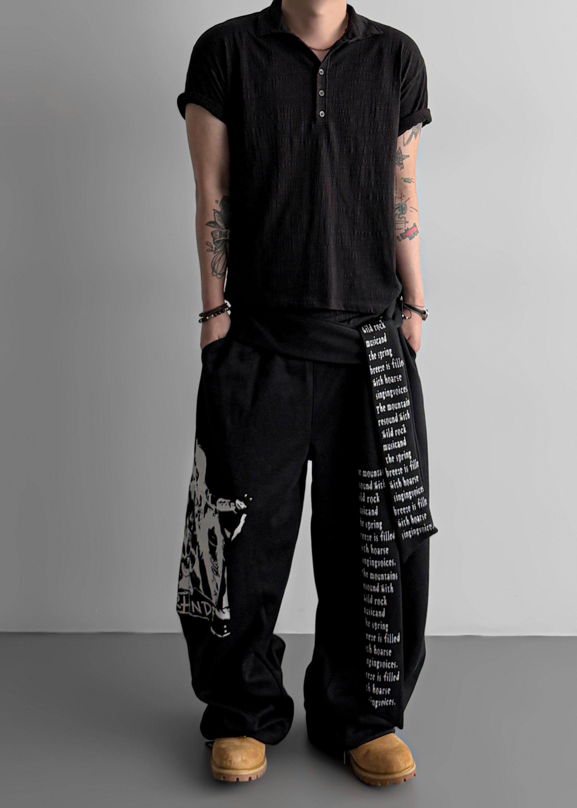 Slub collar half t