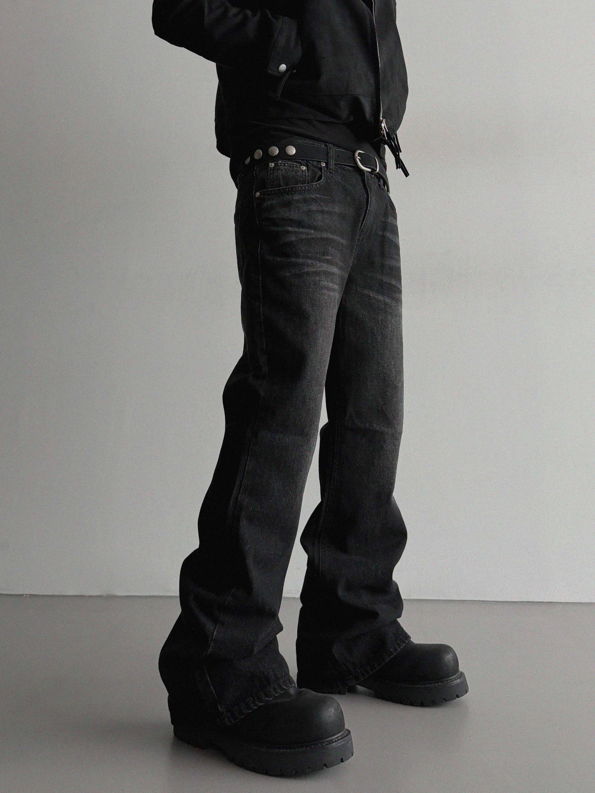 Deep Brush Flare Denim Pants