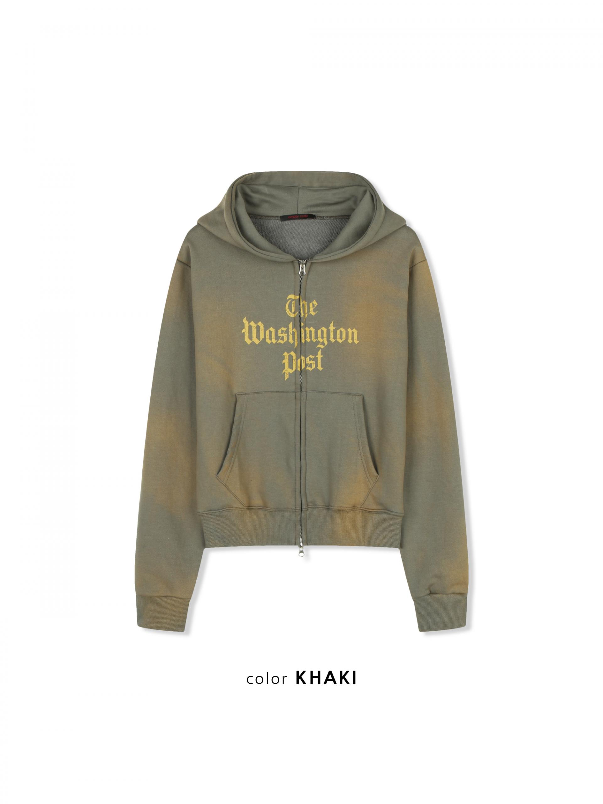Washington crop hoodie zip-up