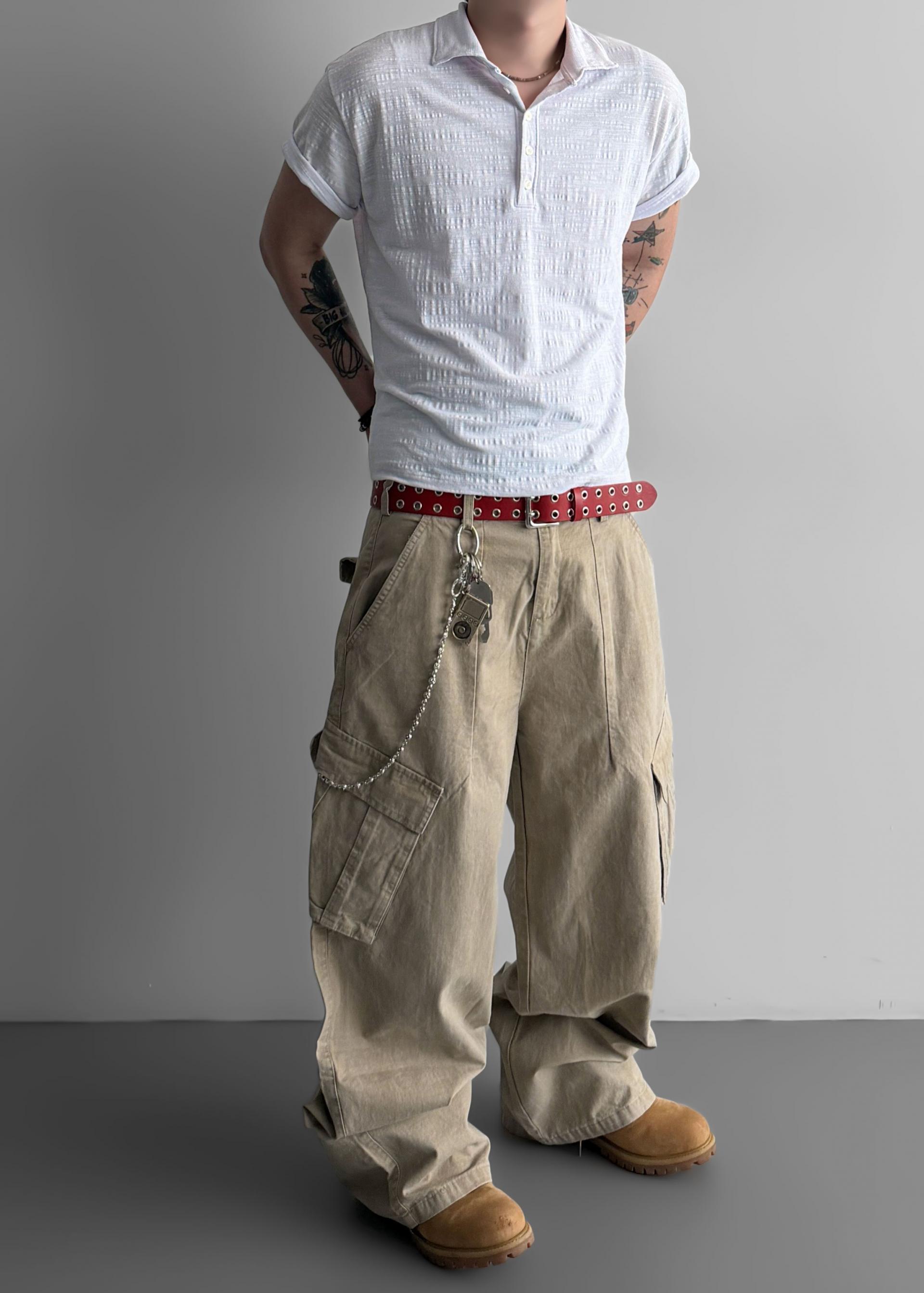 Slub collar half t
