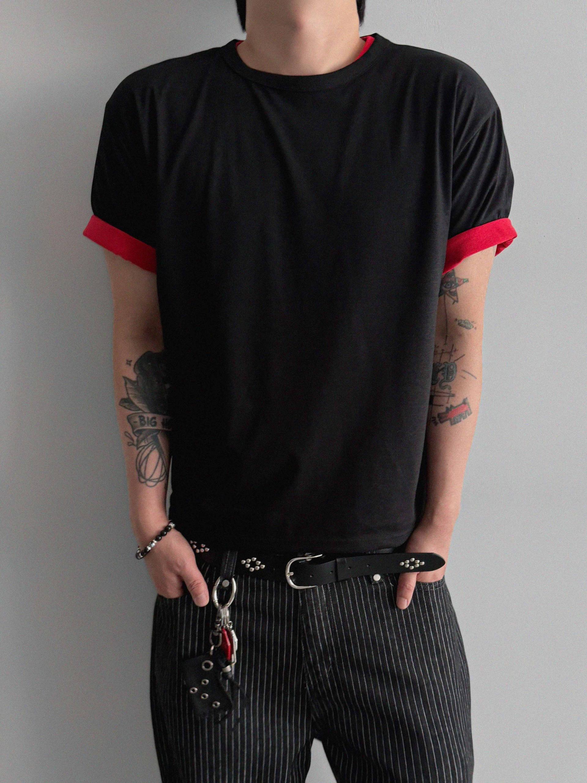 Silk layered crop half t