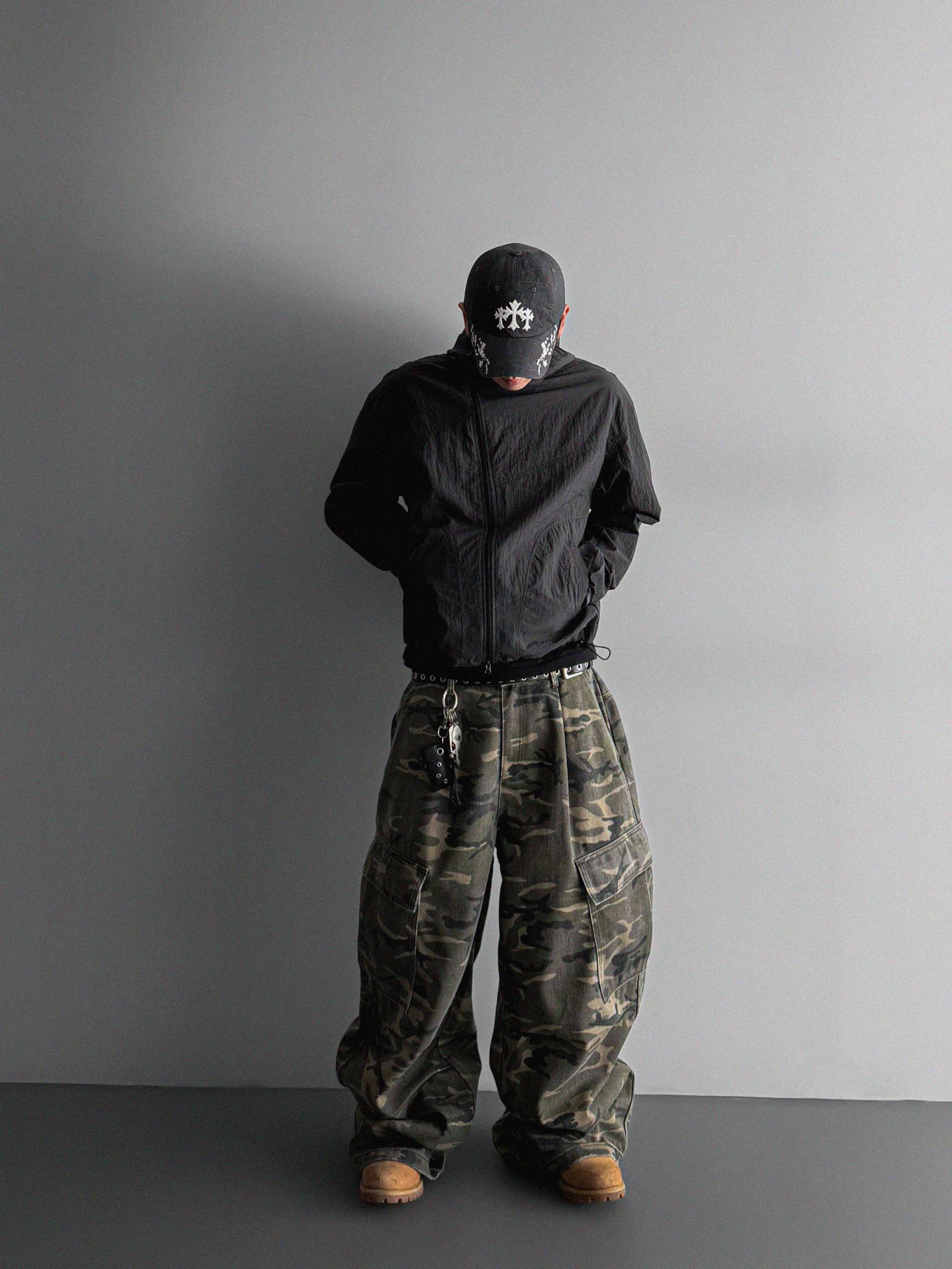 Summer diagonal zipper hood jacket