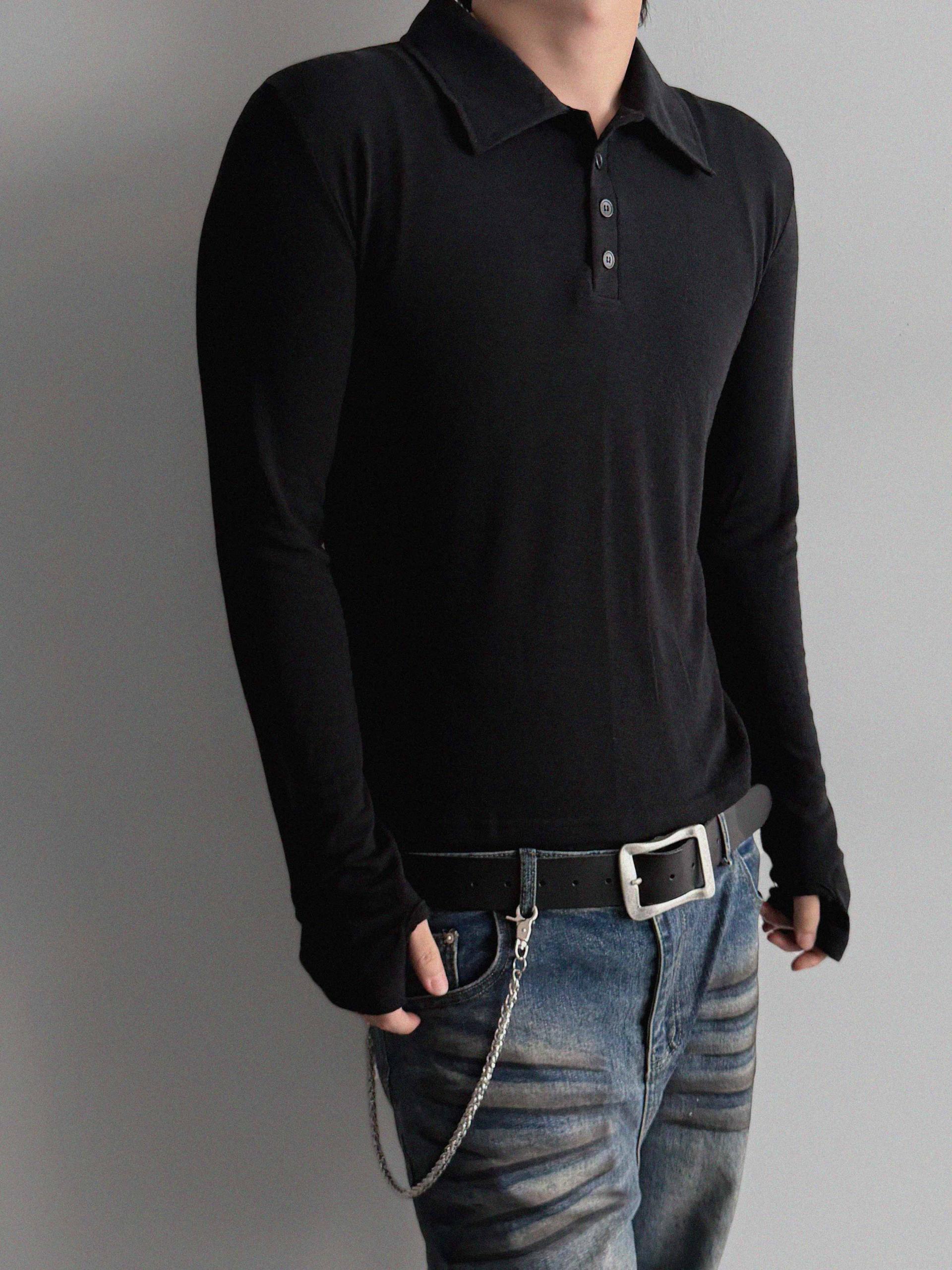 Blank slim warmer collar t
