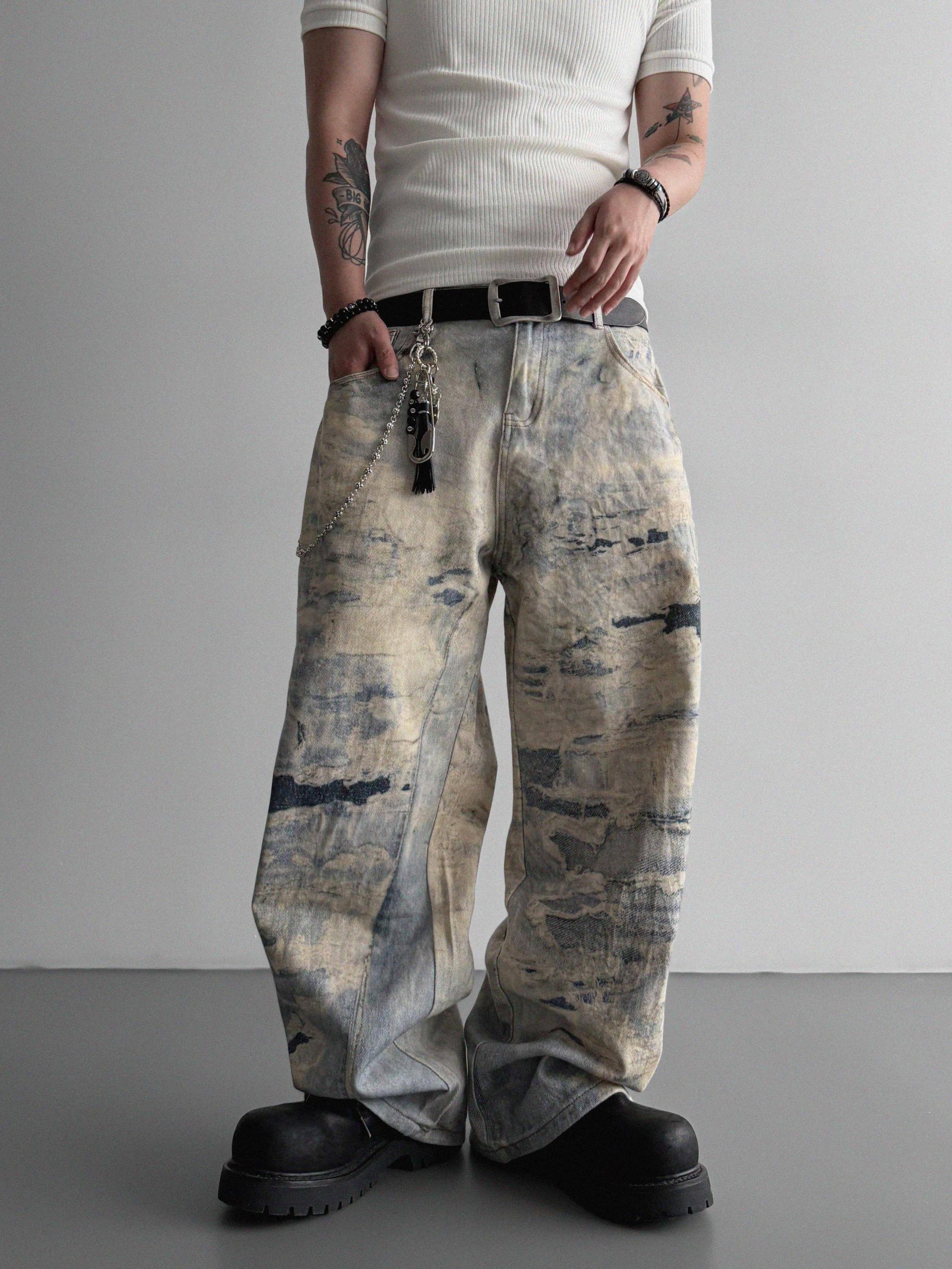 Salt digital denim pants