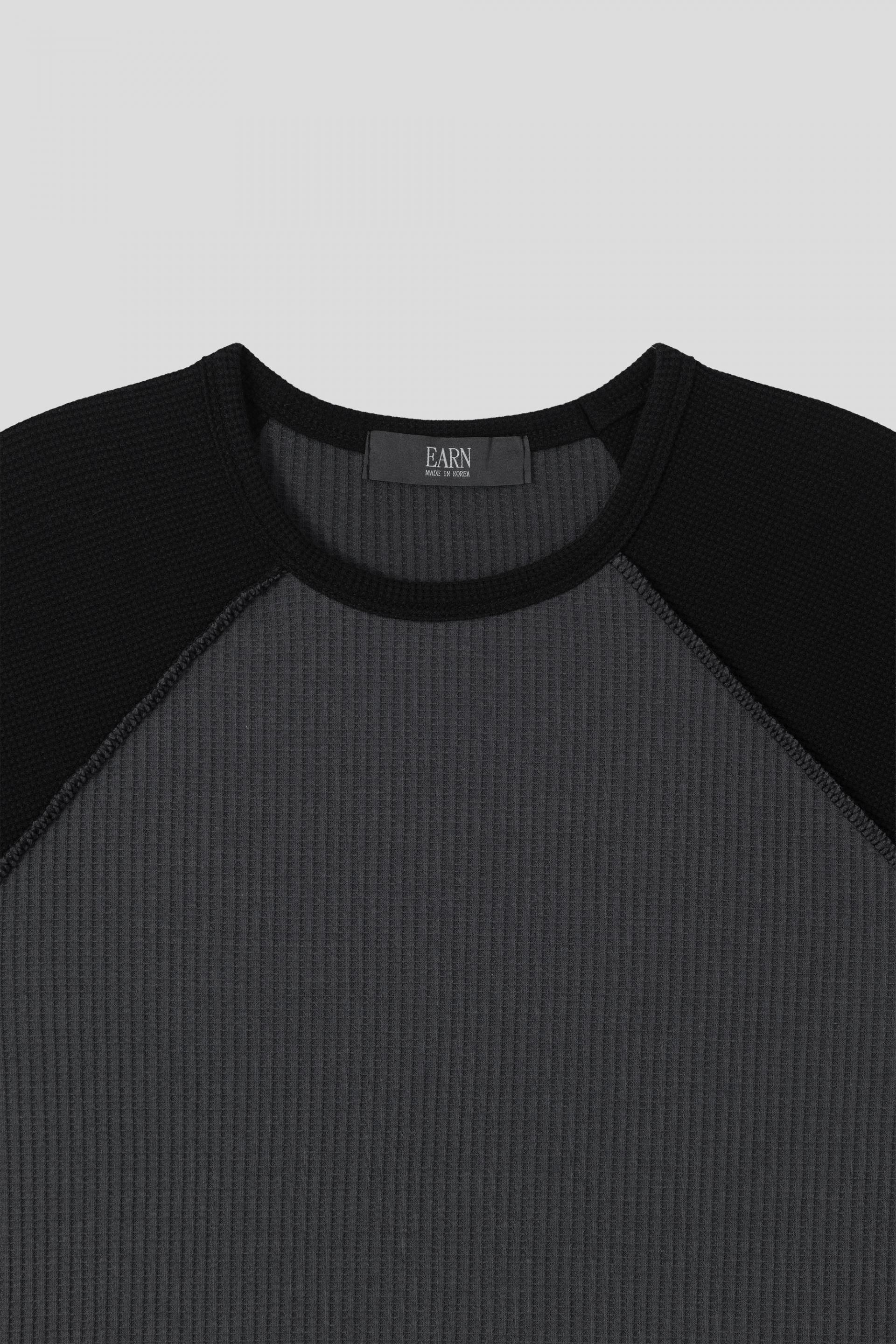 Tukhines waffle slim raglan t