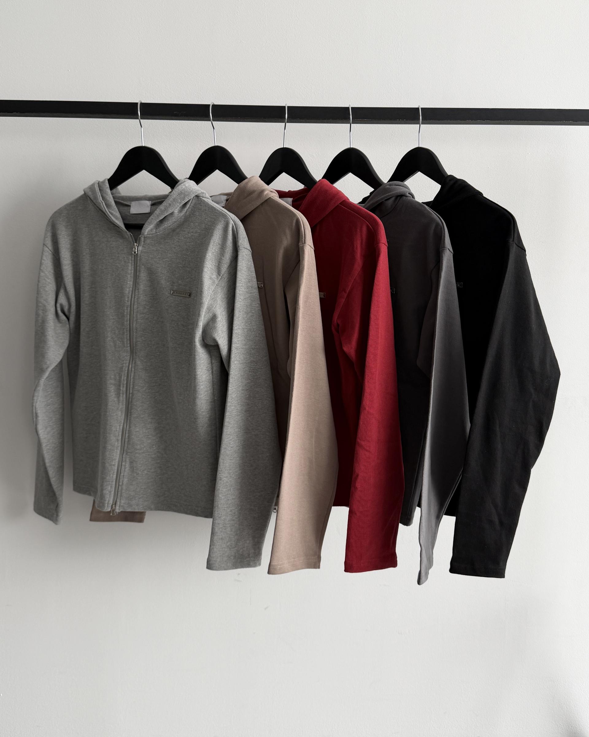 Aether pendant slim hood zip-up