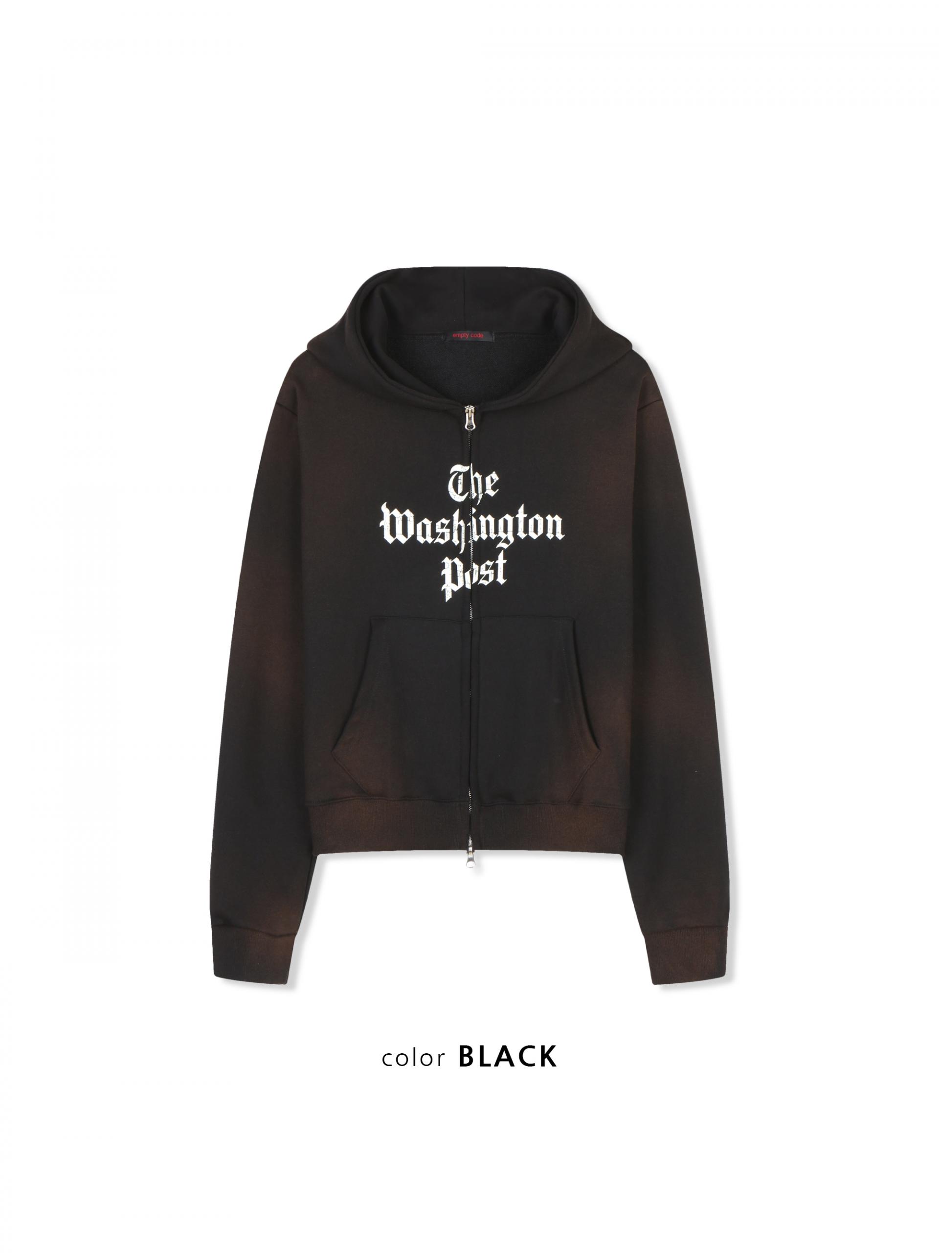 Washington crop hoodie zip-up