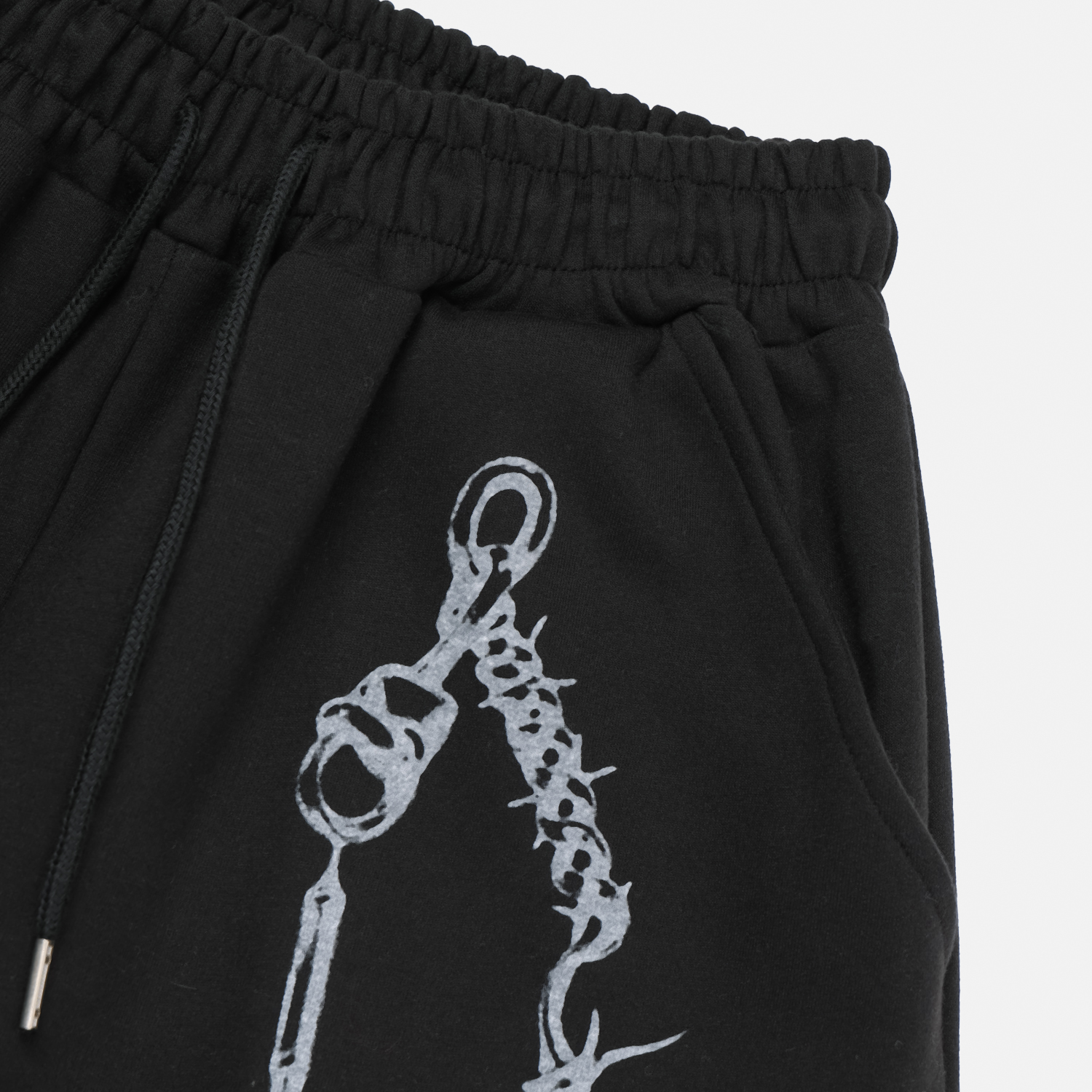 Keyring printed wide sweat pants