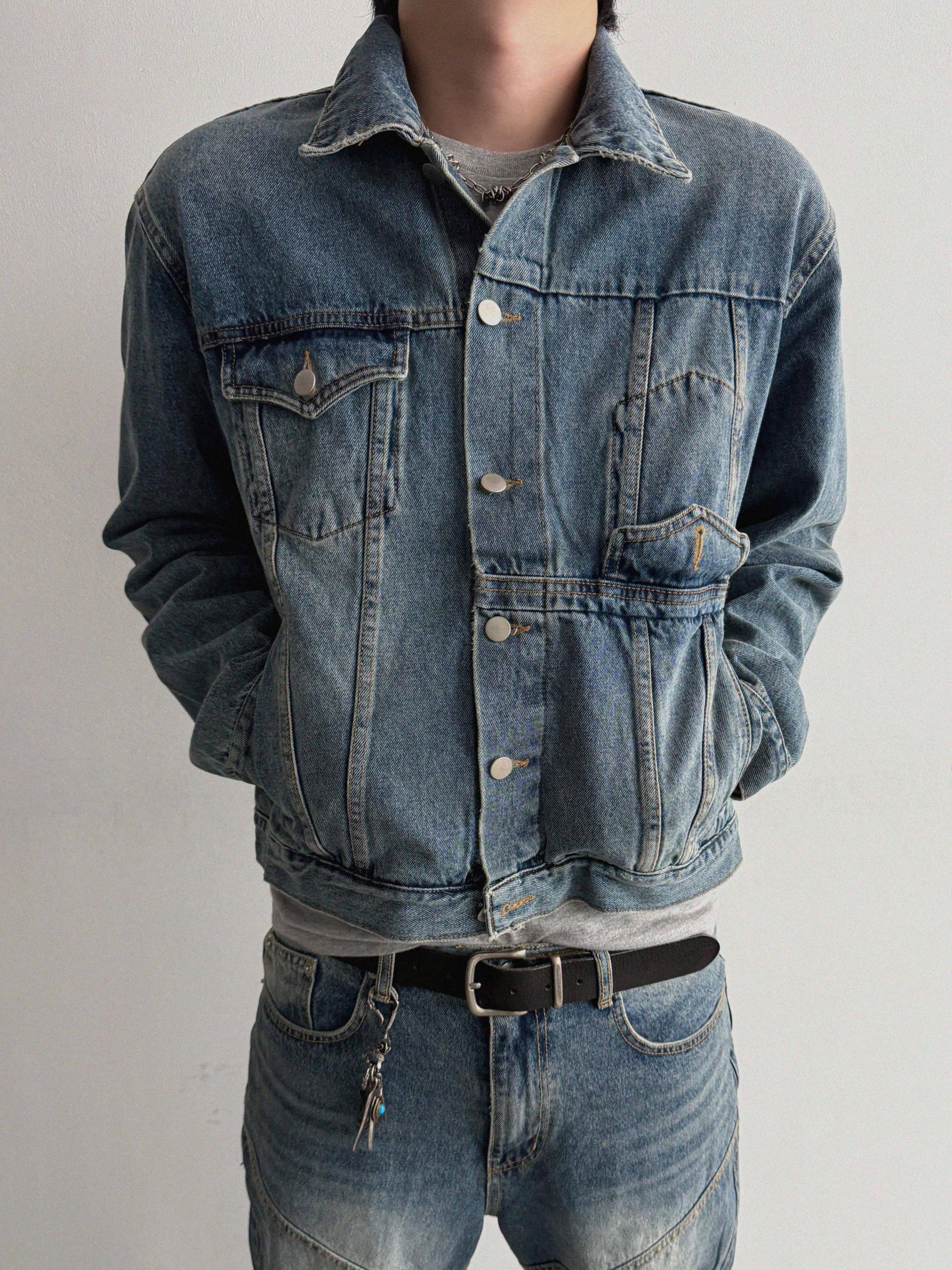 Mabel reverse crop denim jacket