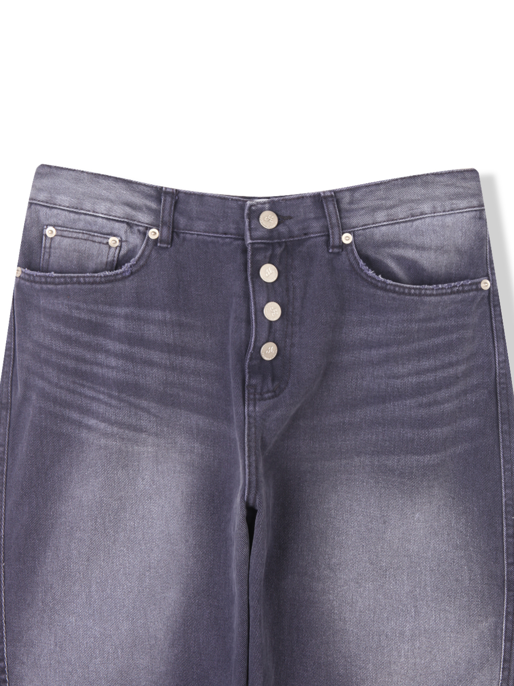 Cachion twisted wide denim pants