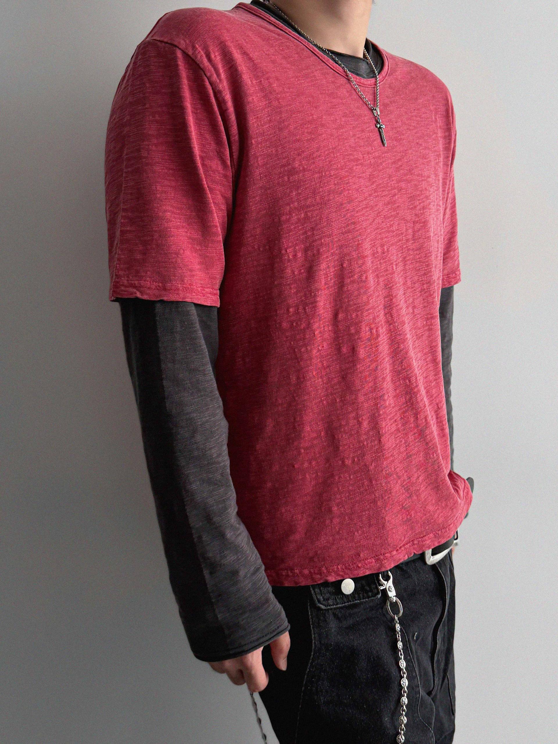 Slub pigment crop half t