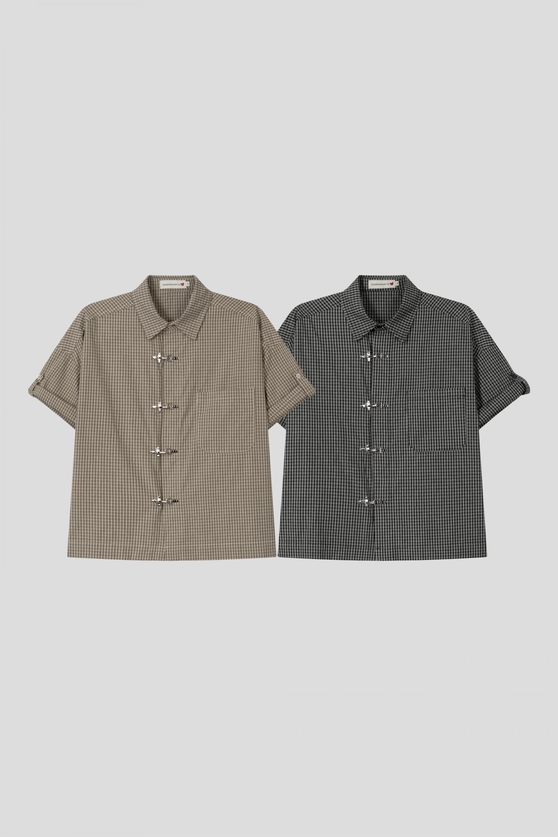 Fireman crop check half shirt